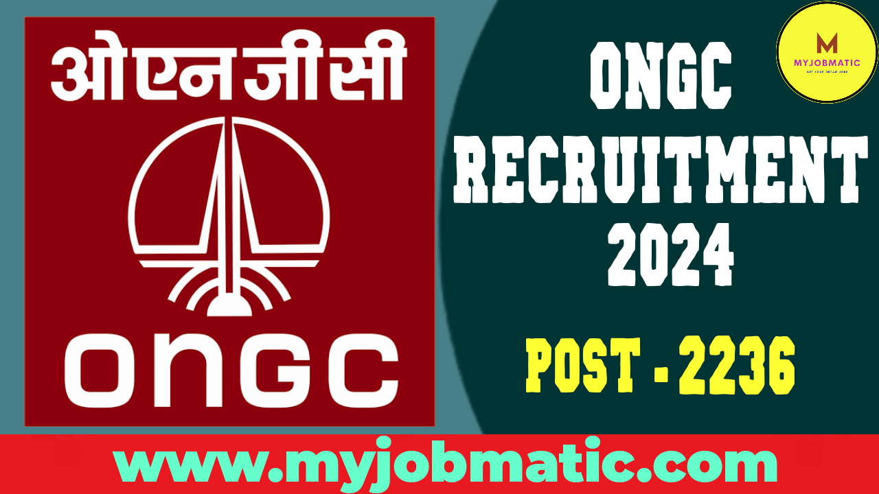 ONGC Recruitment online Apply 2024