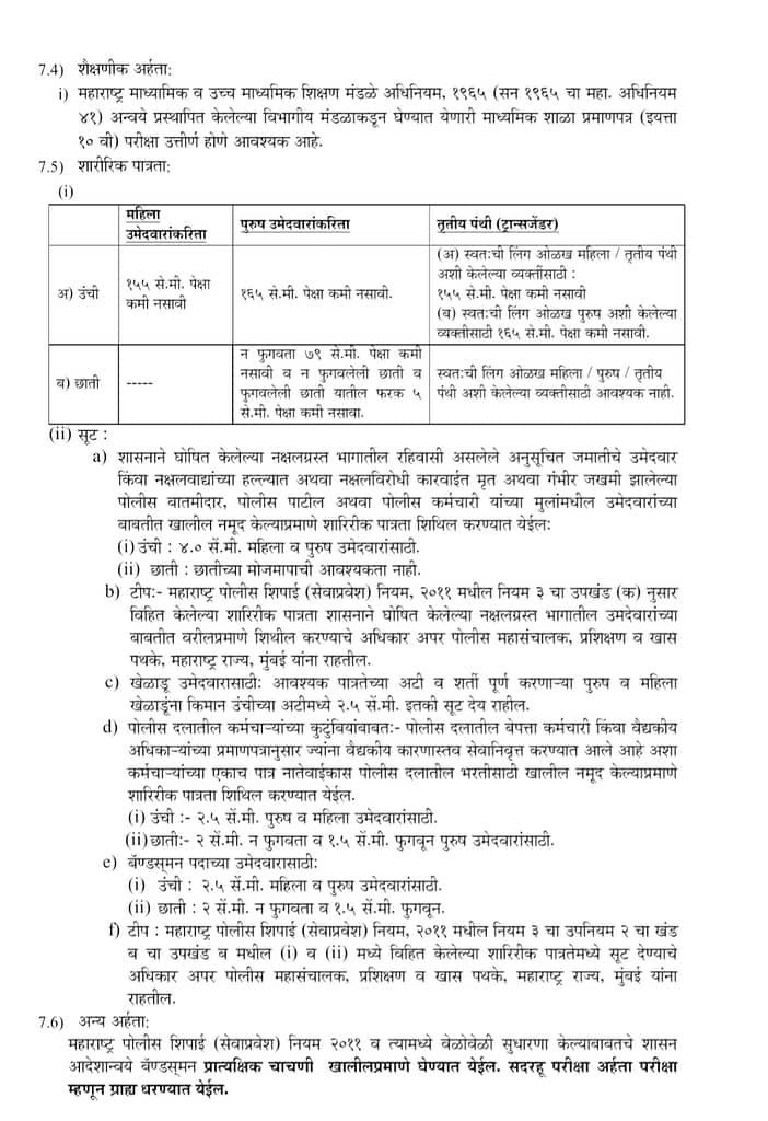 Mumbai Police Recruitment