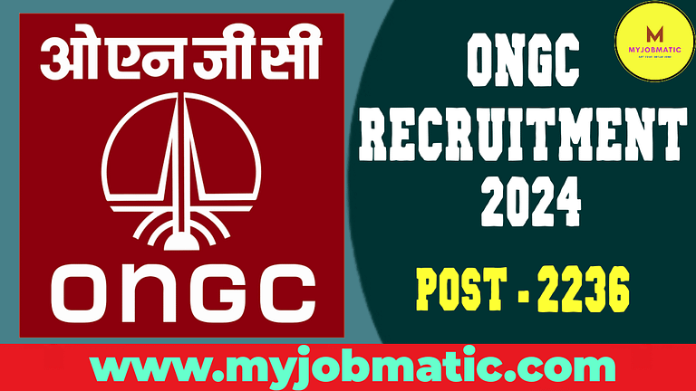 ONGC Recruitment online Apply 2024