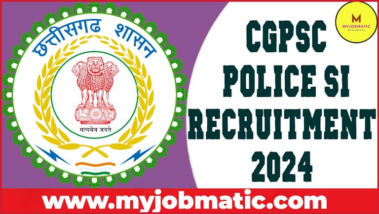 CGPSC SI Recruitment 2024